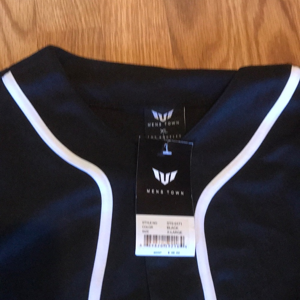 MENS TOWN Baseball button up XL